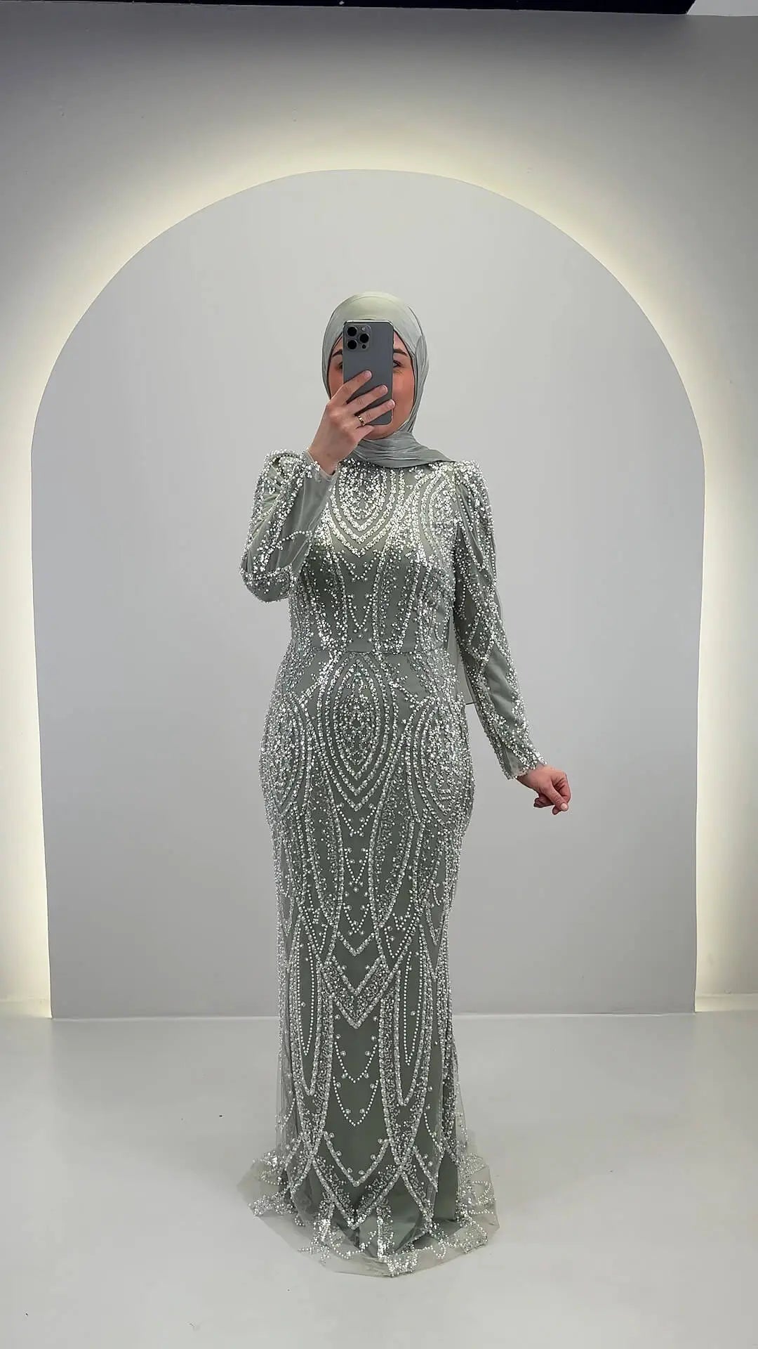 Robe de soirée Tias Menthe