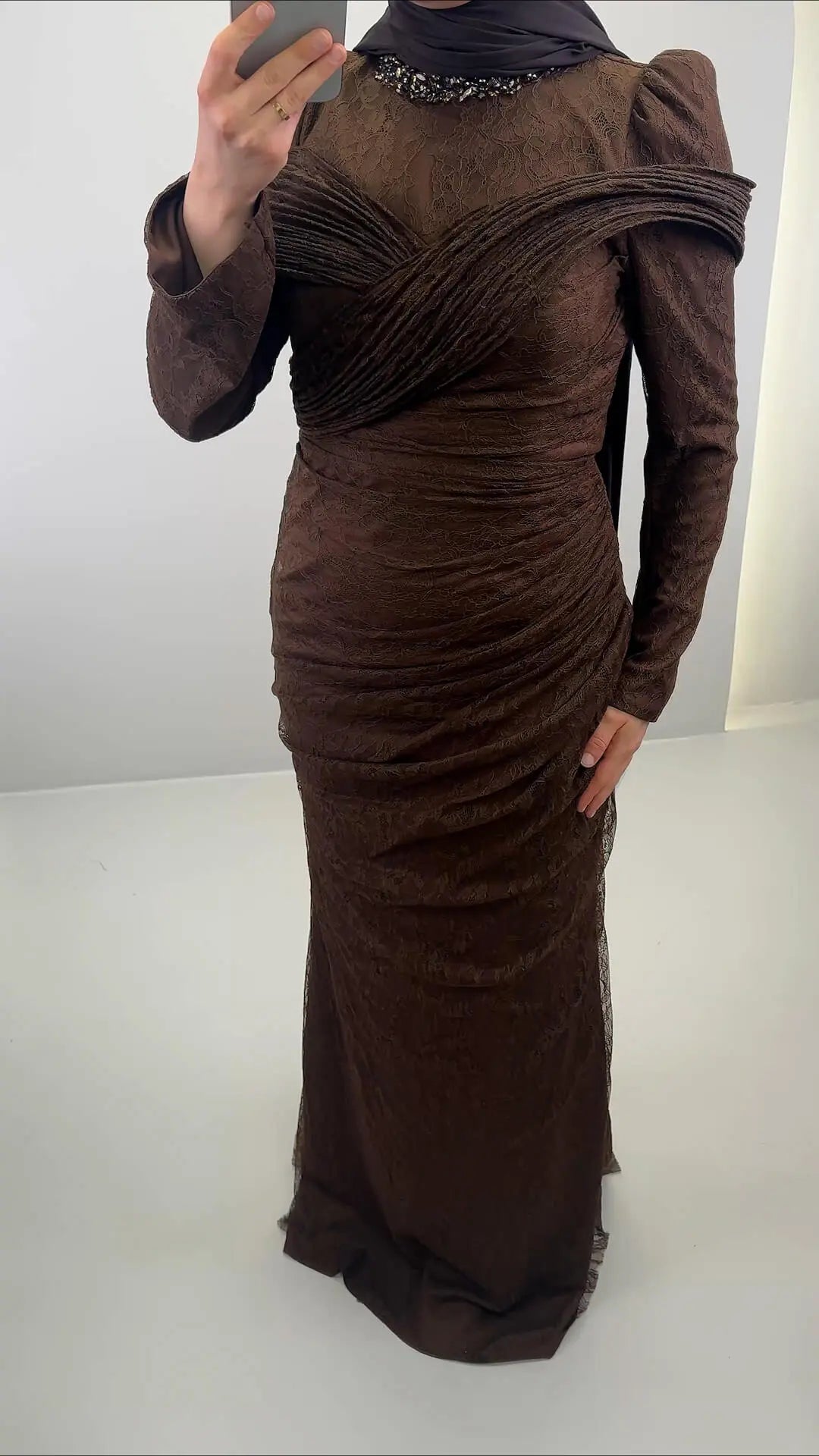 Misa Abendkleid Braun