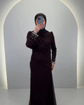 Rozan Abendkleid Braun 01
