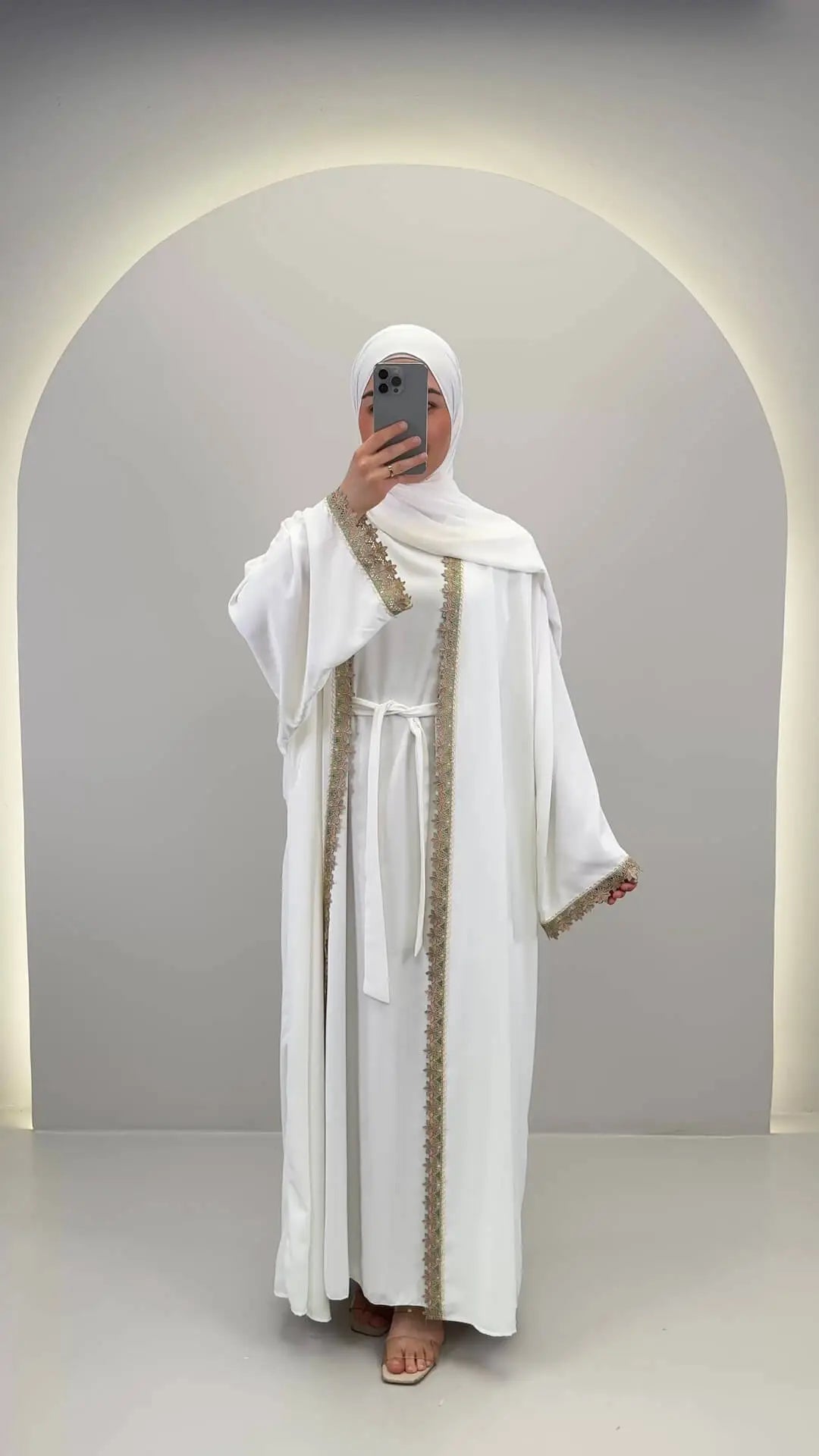 Lima Abaya Seti Beyaz