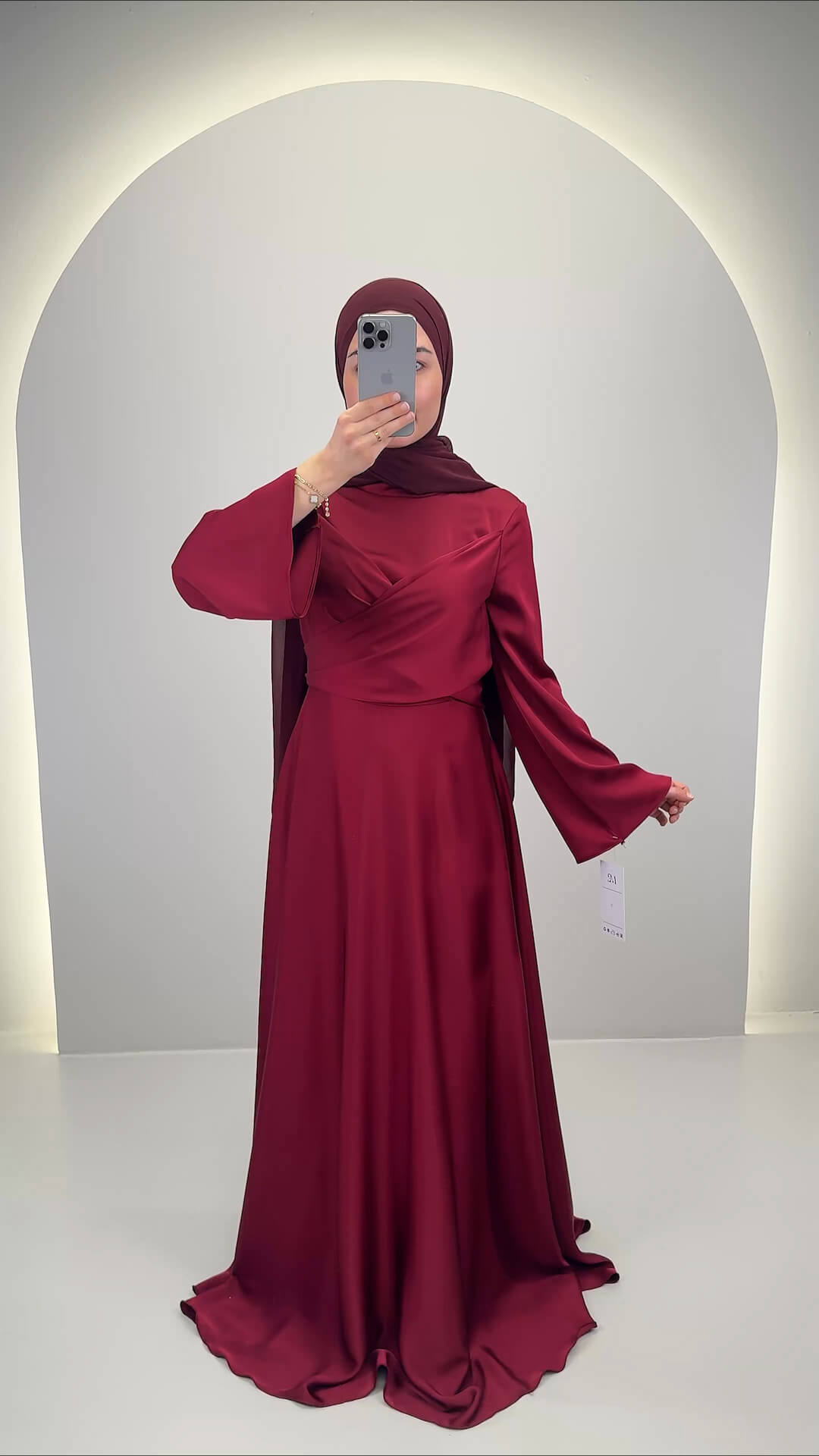 Kiraza Abendkleid Bordo