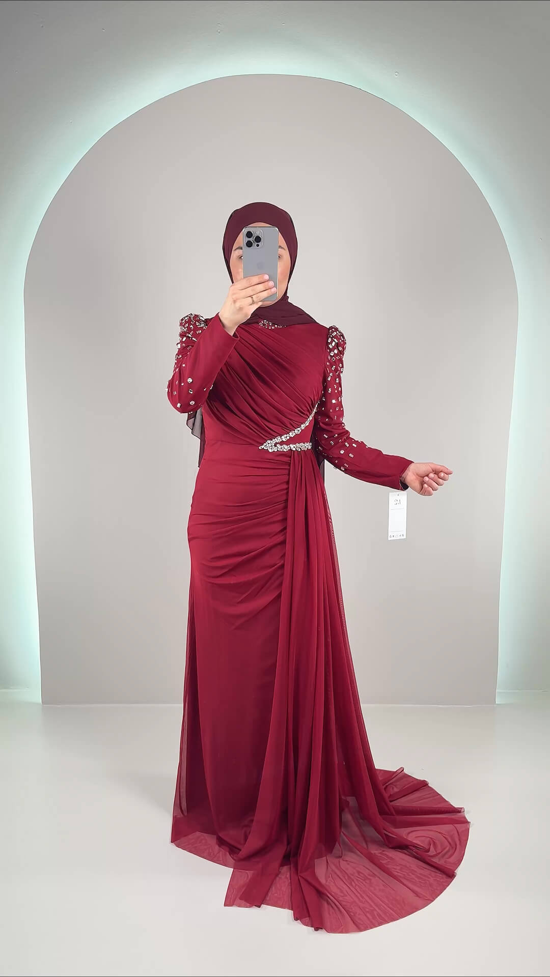 Efila Abendkleid Bordo