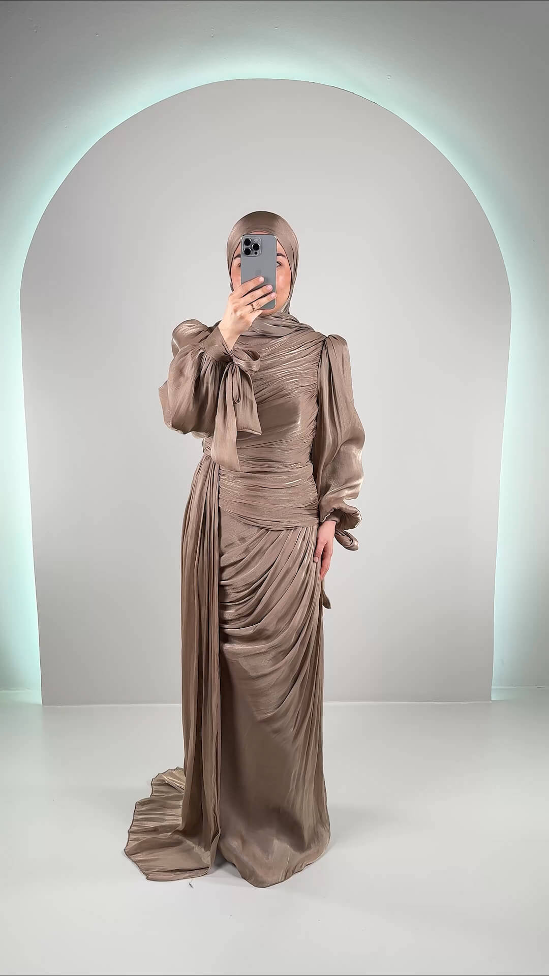 Dunja Abendkleid Taupe