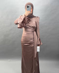 Robe de soirée Eliz Taupe