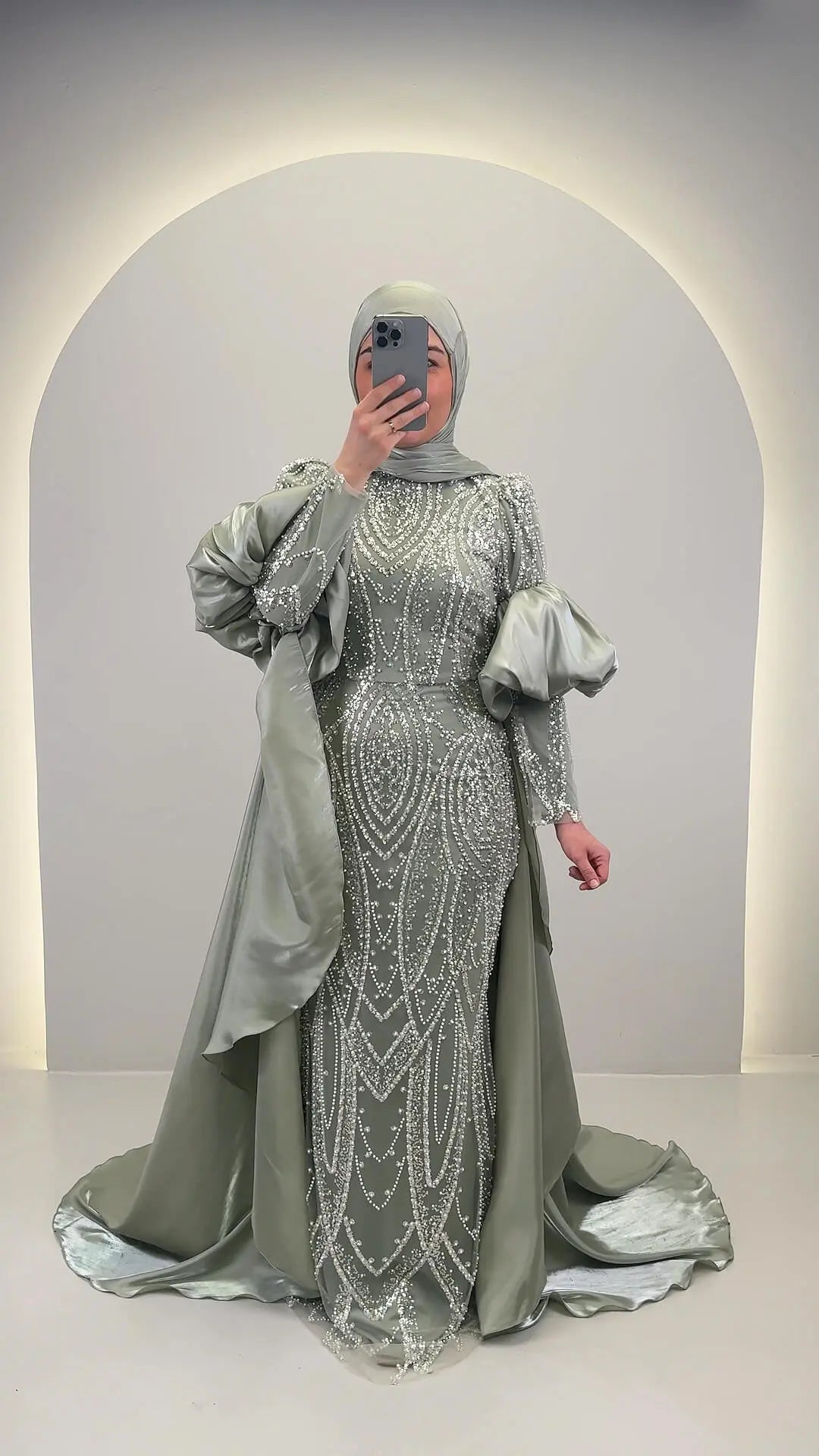 Robe de soirée Tias Menthe
