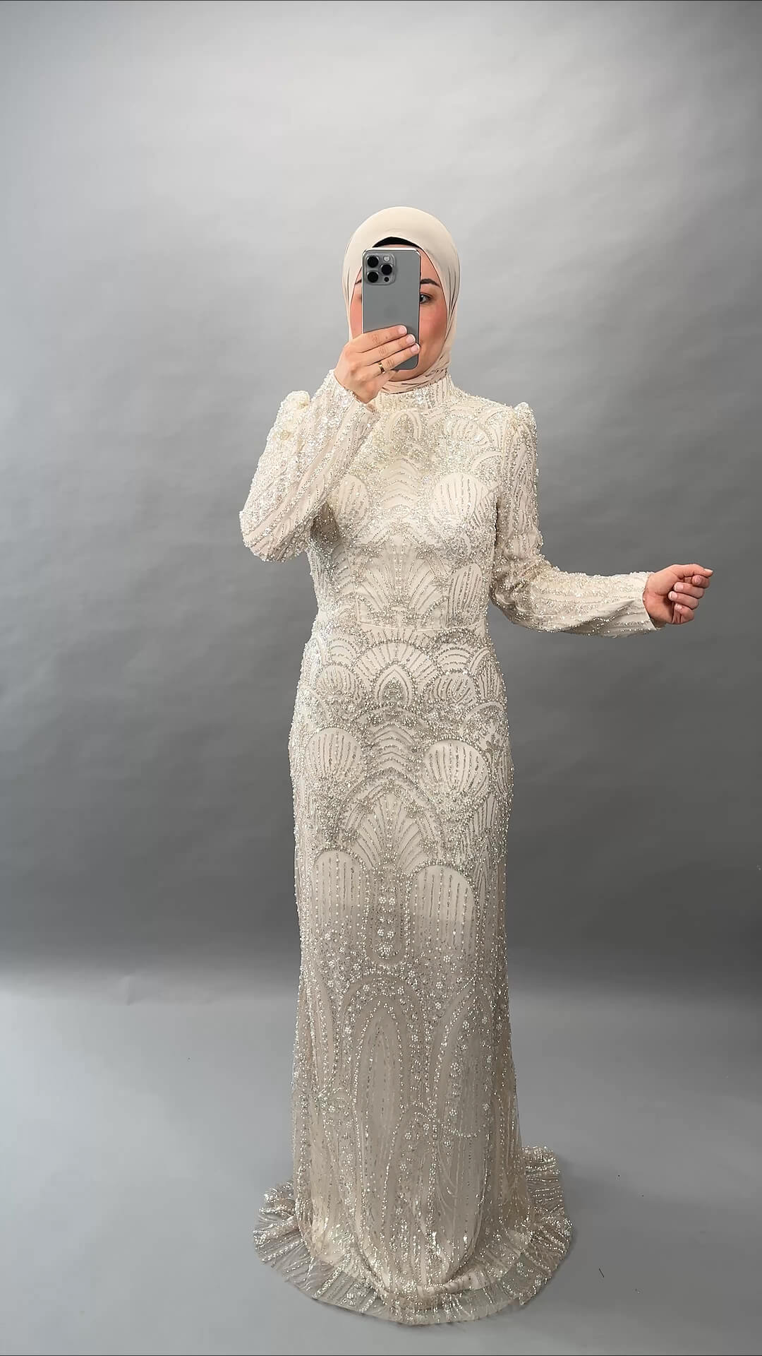 Nola Abendkleid Beige