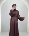 Simla Abaya Kahverengi