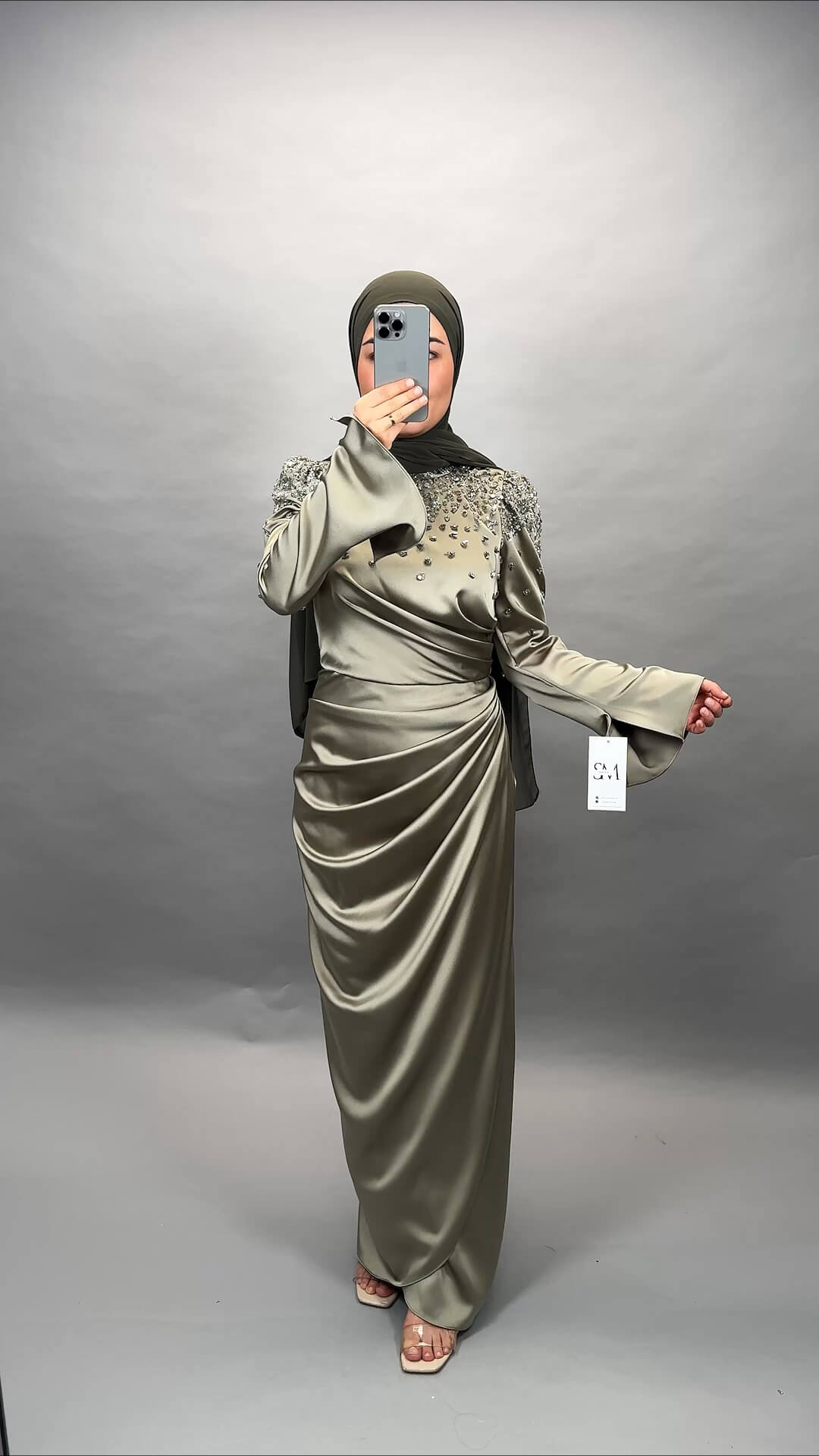 Sirin robe de soirée verte