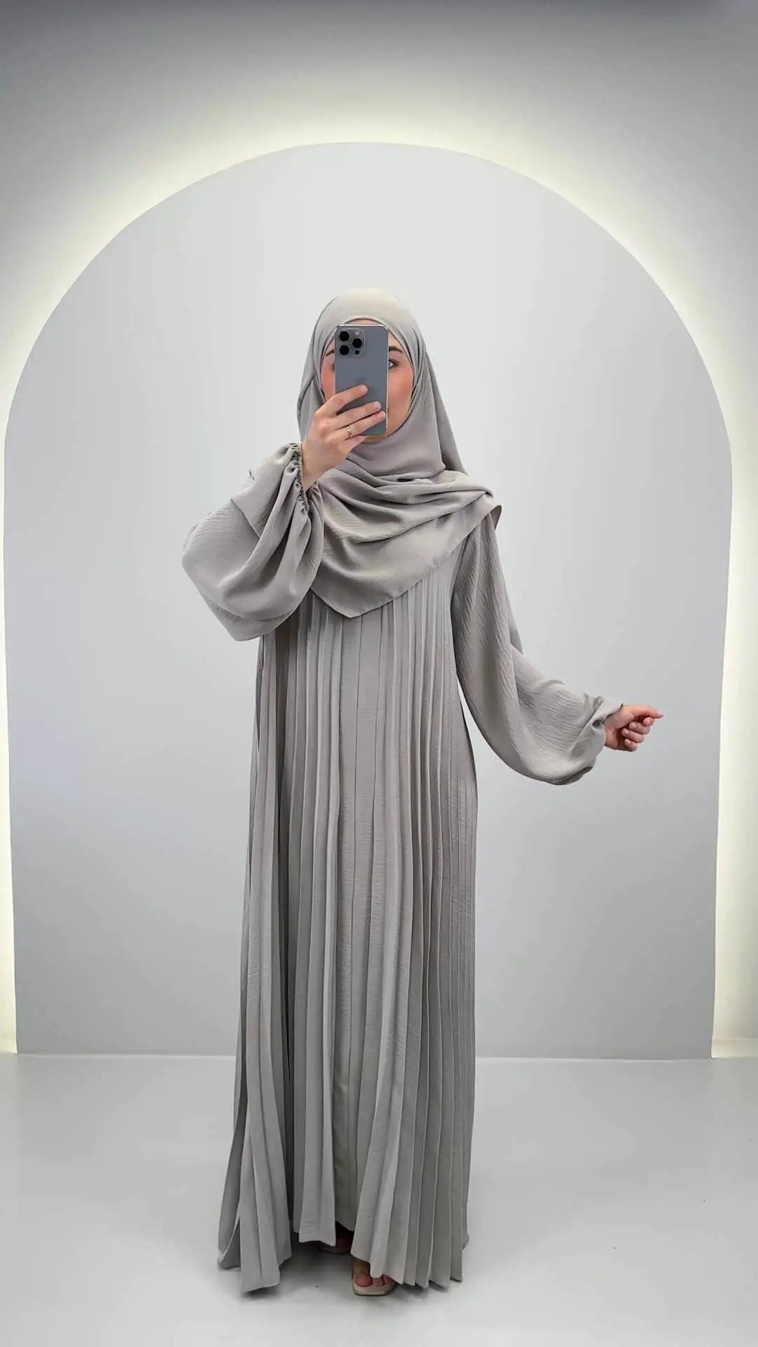 Hifaya Abaya Takımlar Khimar ile Vizon