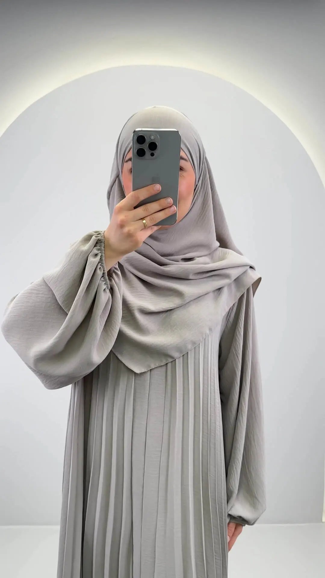 Hifaya Abaya Takımlar Khimar ile Vizon