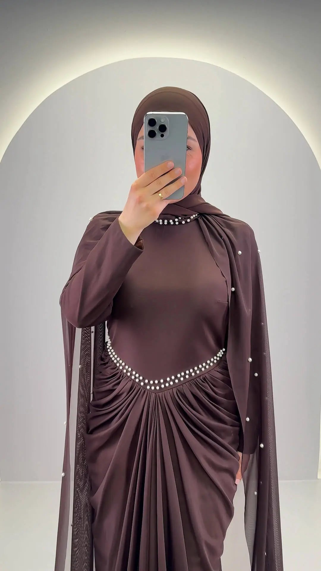 Tiya Abiye Kahverengi