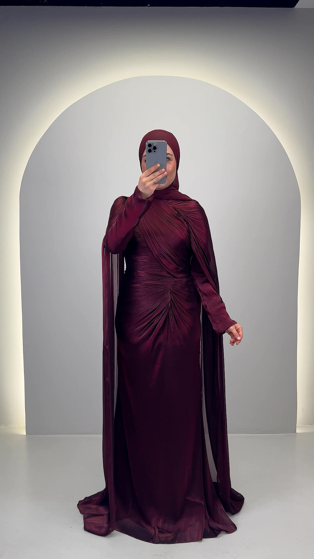 Emira Abendkleid Weinrot
