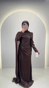 Robe de soirée Arya Marron 01
