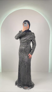 Nola Abendkleid Grau