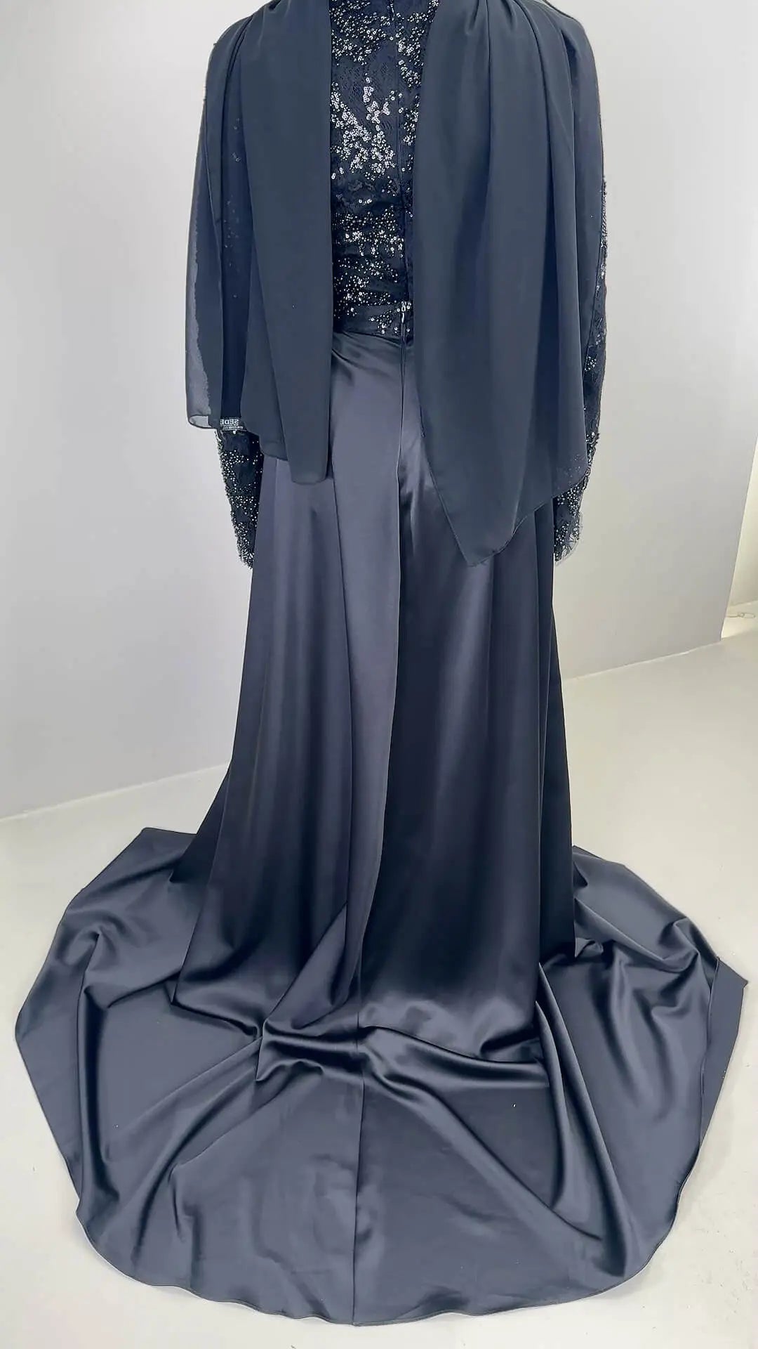Azmia Evening dress Black with Hijab