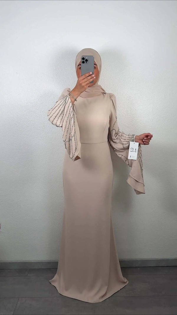 Alev Abendkleid Beige - Semode