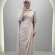 Robe de soirée Mireya Beige