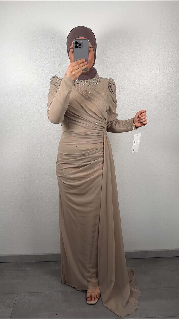 Bera Abendkleid Beige Semode