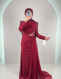 Efila Abendkleid Bordo