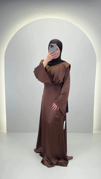 Robe de soirée Esla Marron
