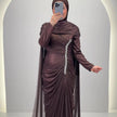 Robe de soirée Velina Marron