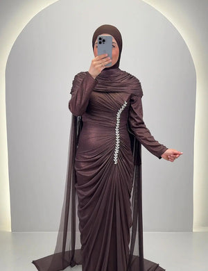 Velina Evening dress Brown