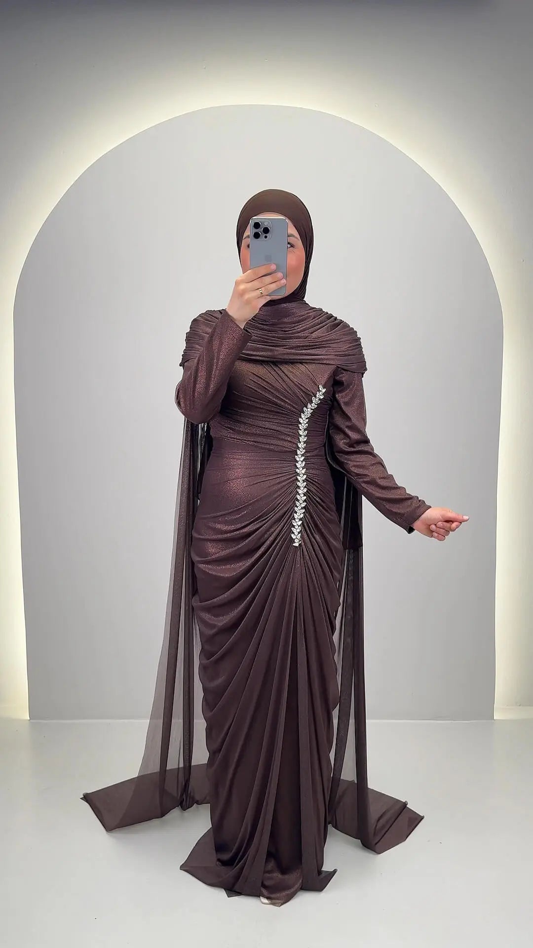 Velina Evening dress Brown