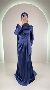 Valeri Robe de Soirée Bleu Foncé
