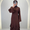 Robe de soirée Diya Marron 01