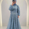 Robe de soirée Elsa bleue