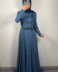 Hilay evening dress blue