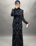 Huda evening dress dark blue