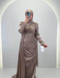 Leyla Abendkleid Taupe