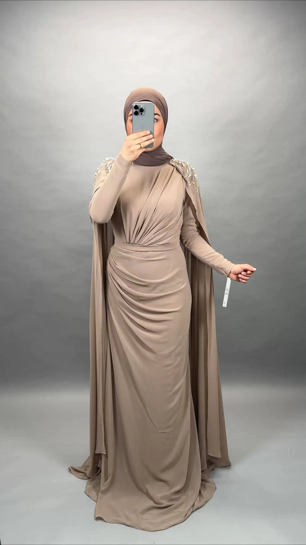 Menisa Abendkleid Beige - Semode