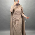 Menisa robe de soirée beige