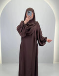 Misa Abaya Set with Khimar Brown