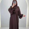 Ensemble Abaya Misa avec Khimar Marron