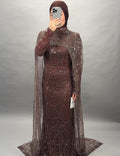 Milea Abendkleid Braun