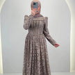 Robe de soirée Mina taupe