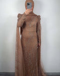 Elmas evening dress bronze