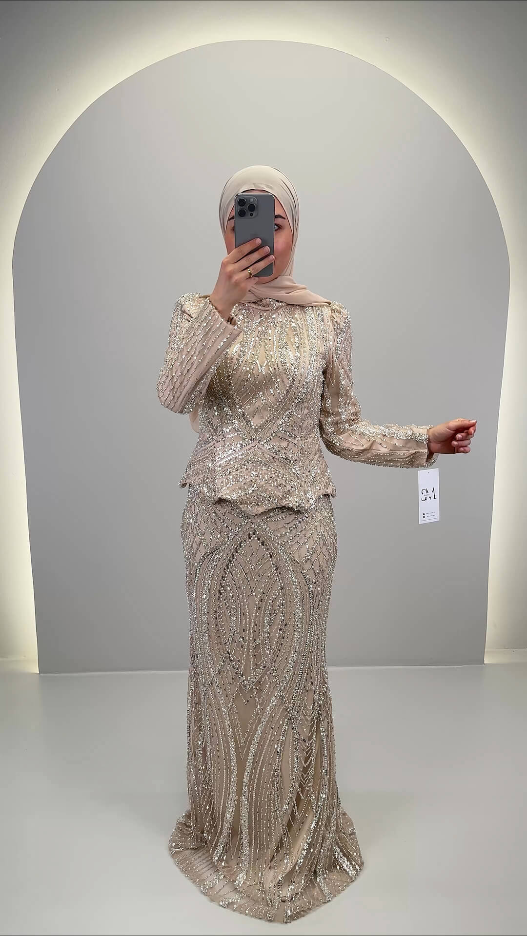 Miyasa Abendkleid Beige