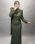 Nursema Exclusive Evening Dress Khaki