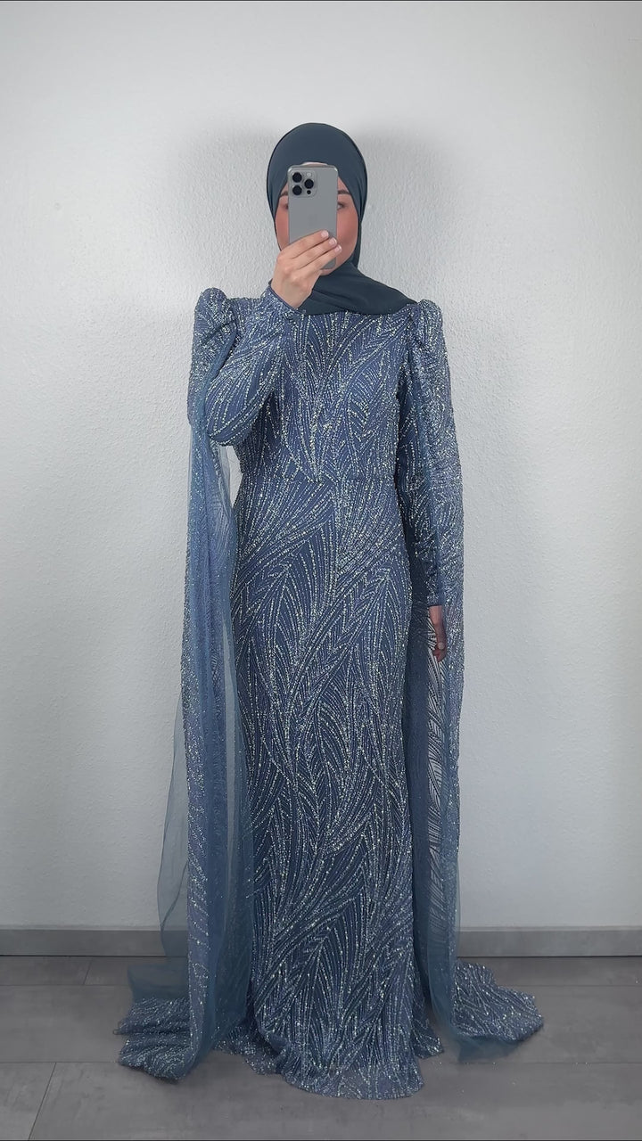 Elmas robe de soirée bleue