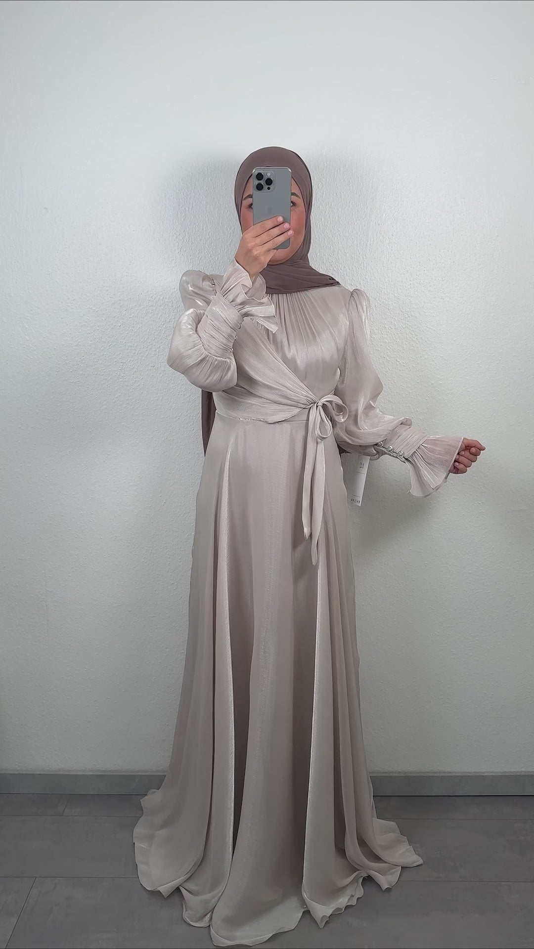 Robe de soirée Aren beige