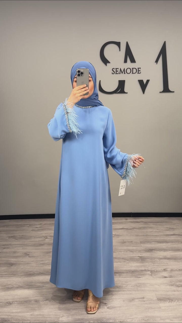 Serra Abaya Kleid Blau