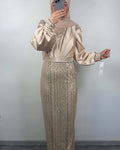 Saran evening dress gold