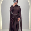 Robe de soirée Tiya Marron