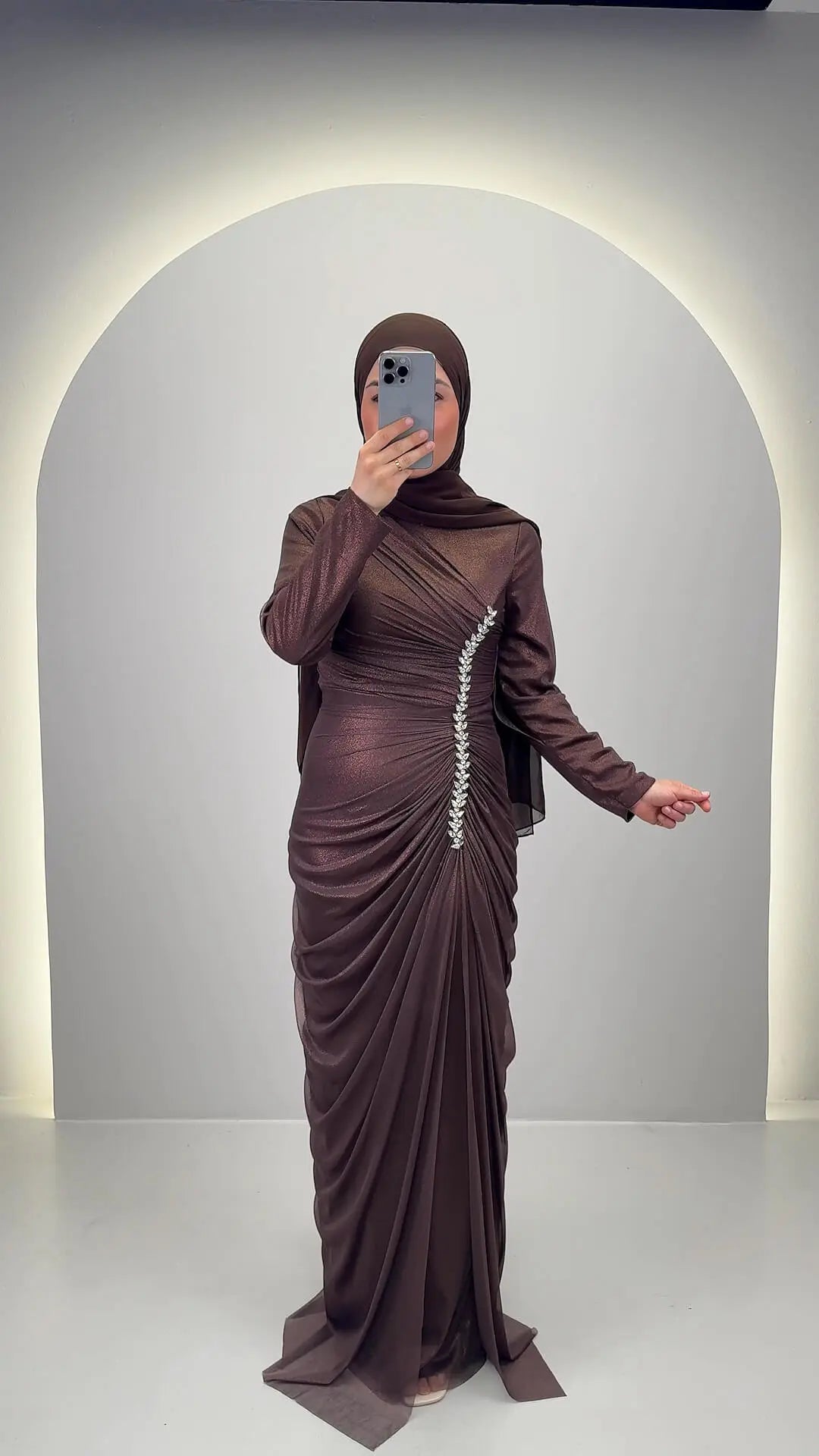 Velina Evening dress Brown