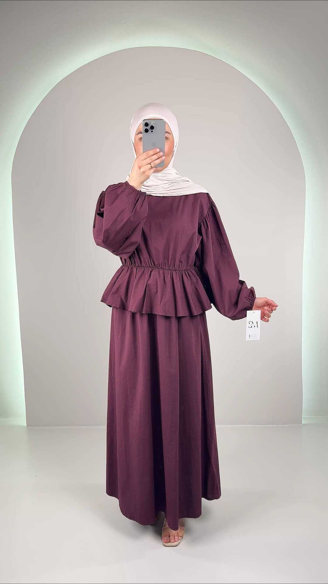 Mirza Zweiteiler Weinrot